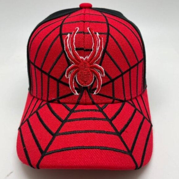 COPY - Red Spider Web Embroidered Baseball Cap – Bold Gothic Streetwear Hat - Picture 1 of 2
